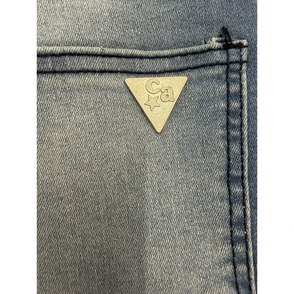 Celebrity‎ Ace Jeans Womens 9/29 Mid Rise 2 Tones Flare Leg Stars And Stripes